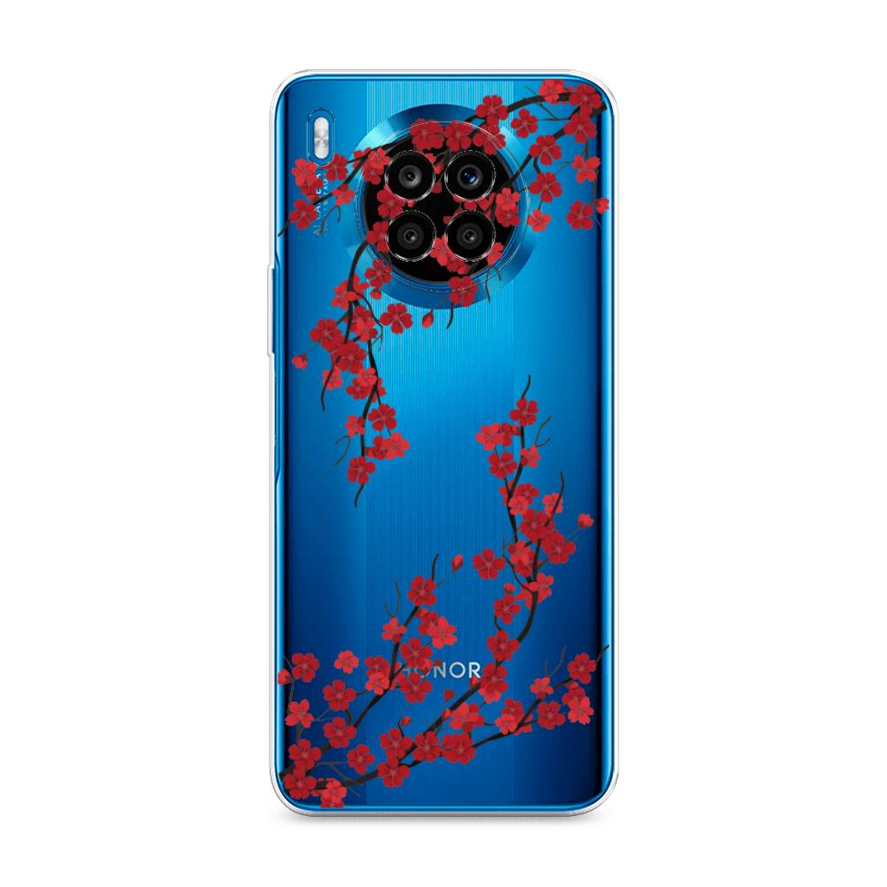 

Чехол на Huawei Nova 8i "Красная сакура", Красный;черный, 6106450-2