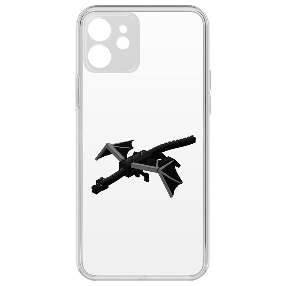 

Чехол-накладка Krutoff Clear Case Minecraft-Дракон Края для iPhone 12 с защитой камеры, Прозрачный