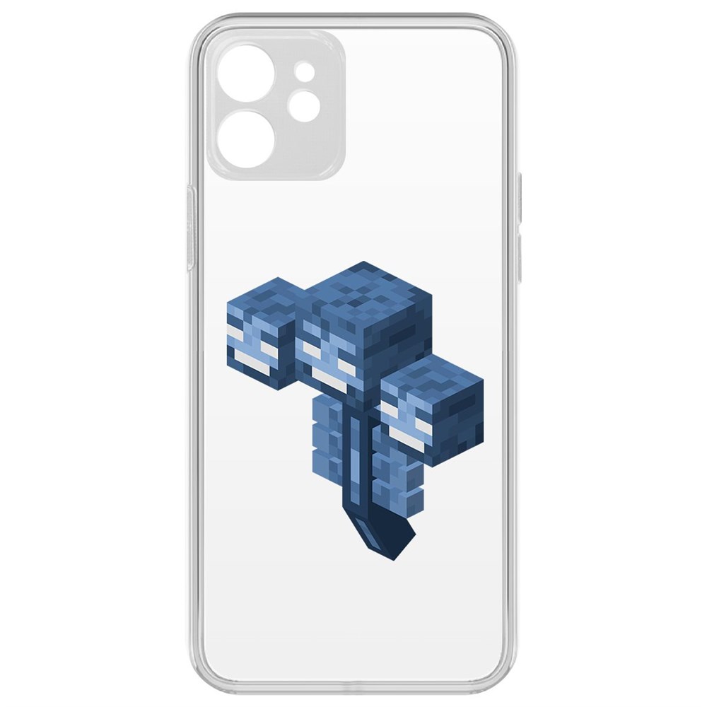 

Чехол-накладка Krutoff Clear Case Minecraft-Иссушитель для iPhone 12 с защитой камеры, Прозрачный