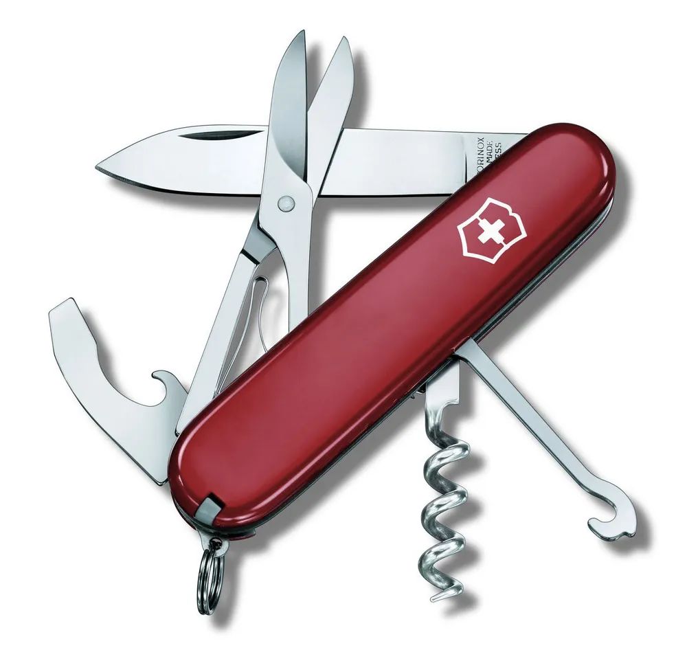 

Нож Victorinox Compact, 91 мм, 15 функций, красный, Compact