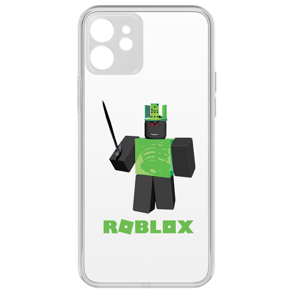 

Чехол-накладка Krutoff Clear Case Roblox-1x1x1x1x1 для iPhone 12 с защитой камеры, Прозрачный