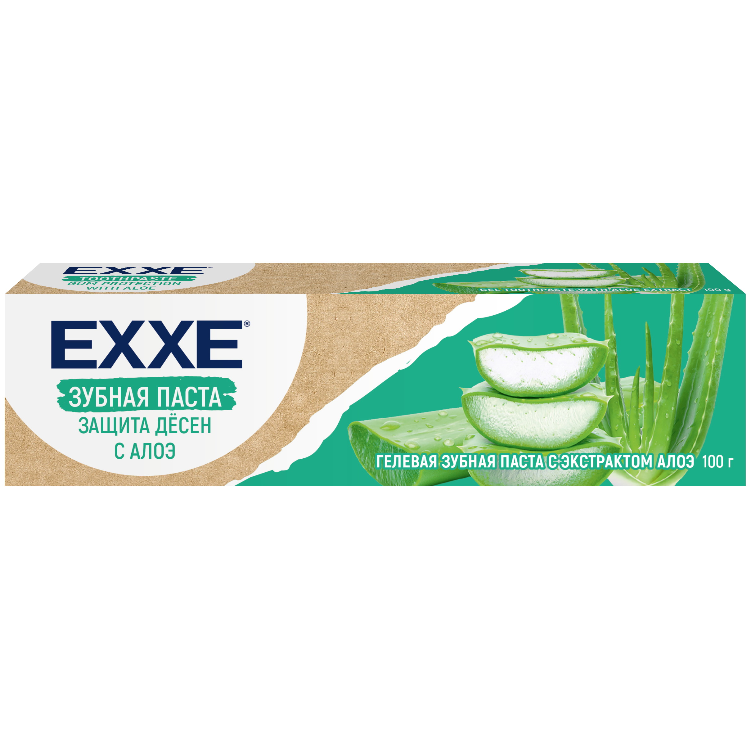 Зубная паста EXXE Защита дёсен с Алоэ, 100 г зубная паста isme raysan с гвозикой алоэ вера и листьями гуавы 100 гр