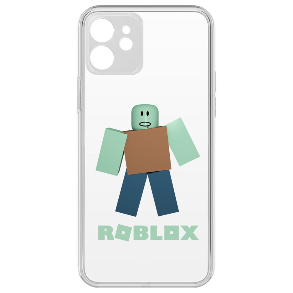 

Чехол-накладка Krutoff Clear Case Roblox-Зомби для iPhone 12 с защитой камеры, Прозрачный