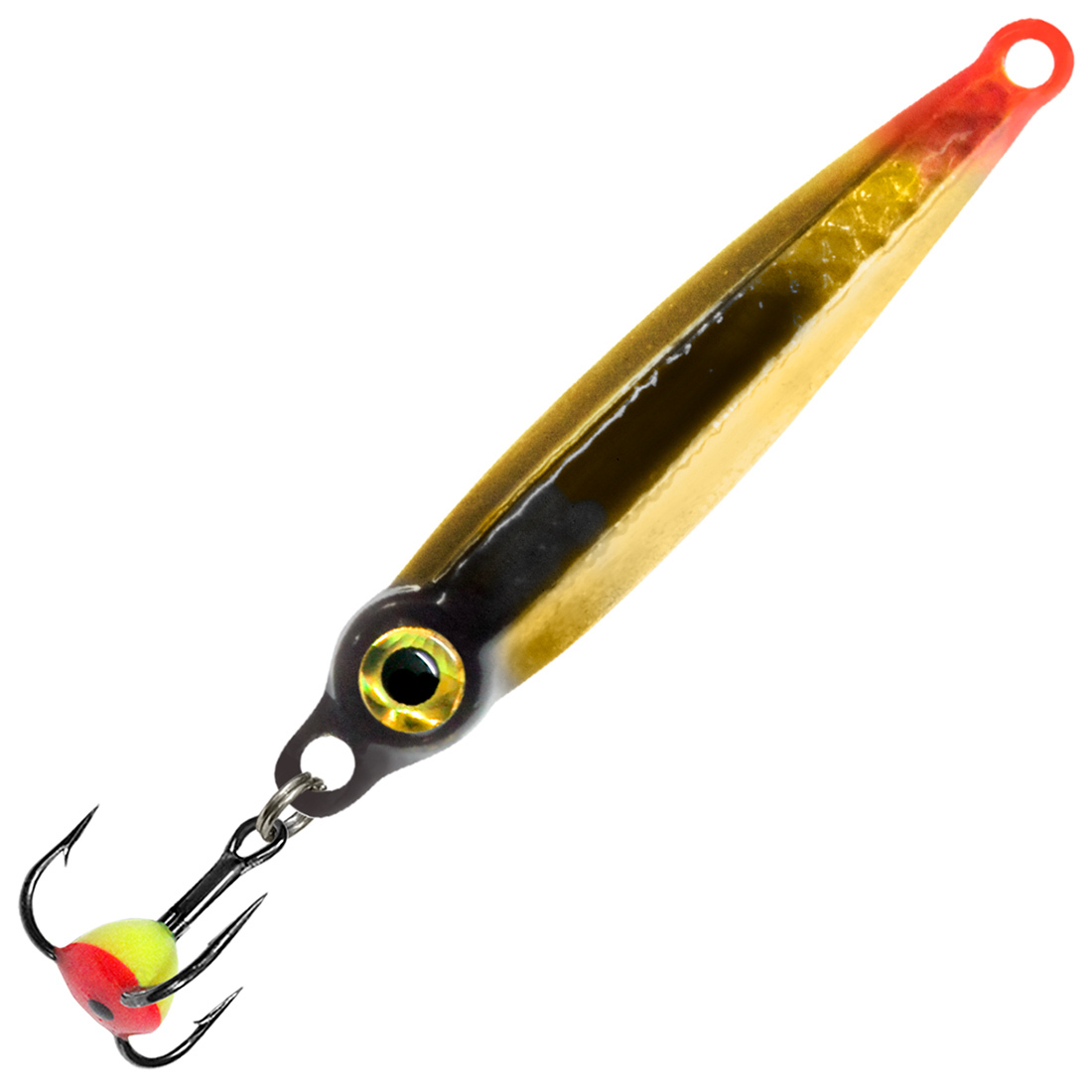 Блесна для рыбалки зимняя AQUA ОНЕГА 6,0g, цвет 02 (золото, черный металлик) 1 штука.