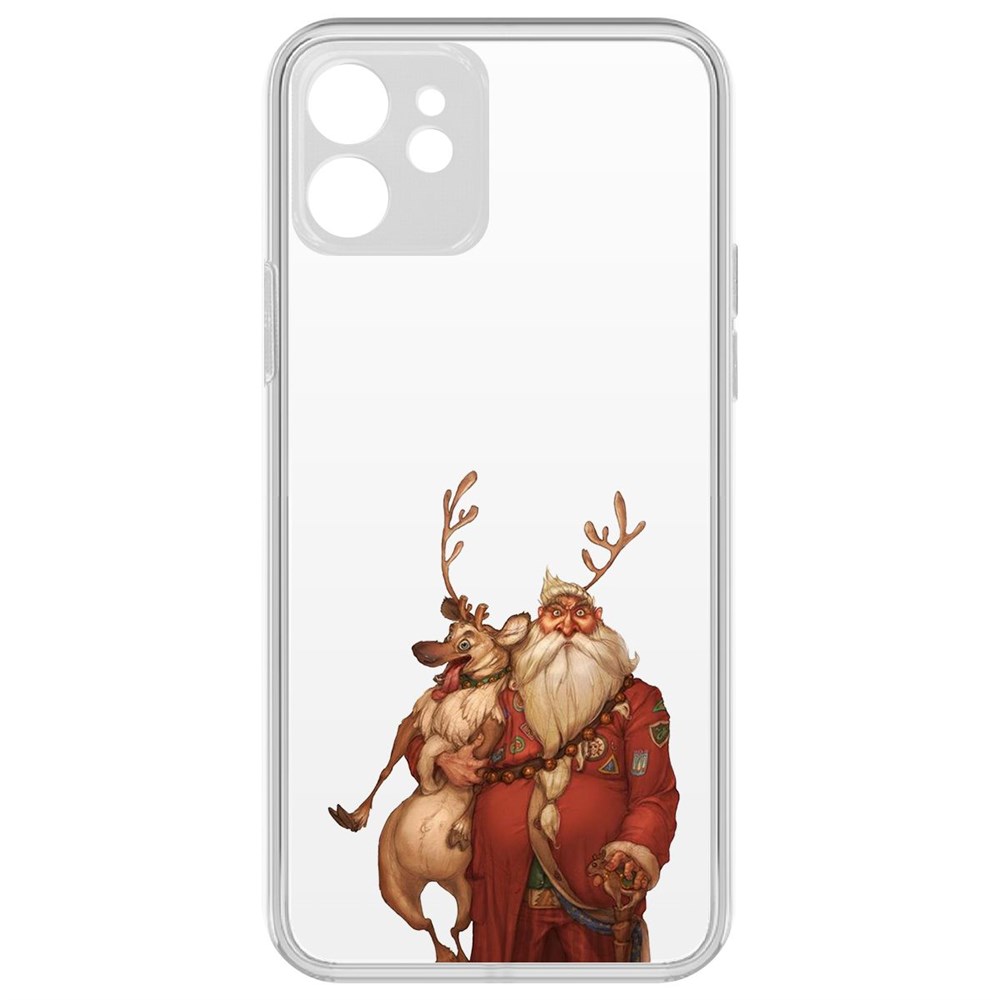 

Чехол-накладка Krutoff Clear Case К-команда для iPhone 12 с защитой камеры