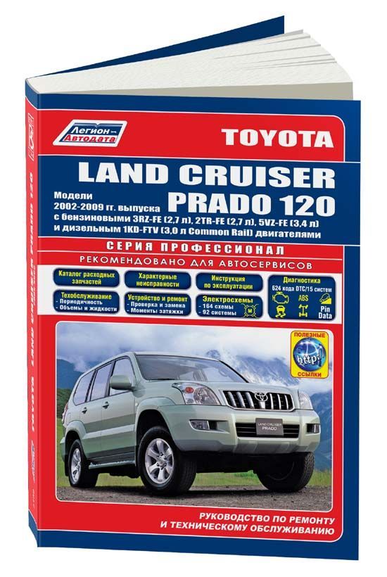 

Книга Toyota Land Cruiser Prado 120. 2002-09 с бензиновыми 3RZ-FE2,7…