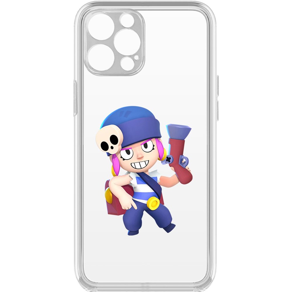 

Чехол-накладка Krutoff Clear Case Brawl Stars-Пенни для iPhone 12 Pro с защитой камеры