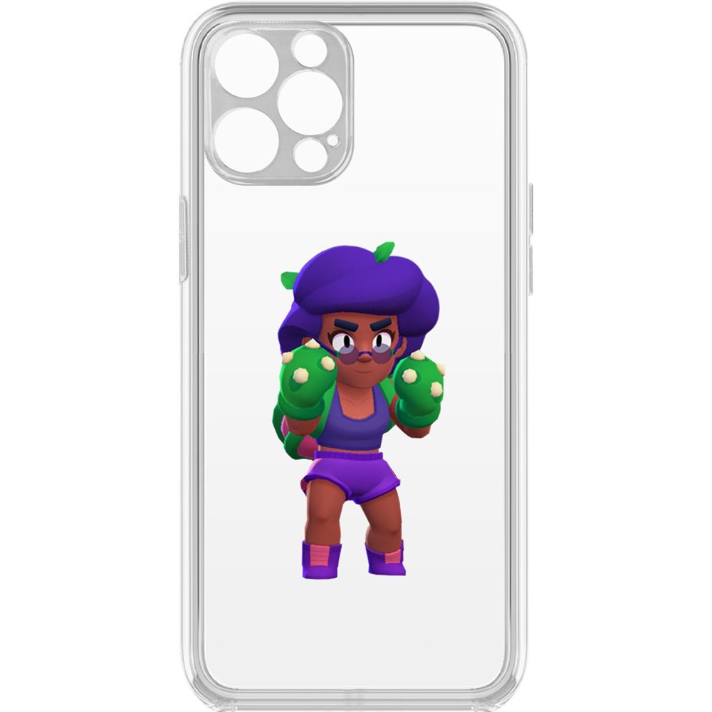 

Чехол-накладка Krutoff Clear Case Brawl Stars-Роза для iPhone 12 Pro с защитой камеры