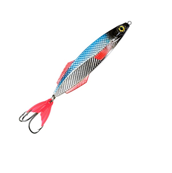Блесна для рыбалки AQUA Ятаган 27,0 g, цвет 06 (серебро, синий металлик), 1 штука