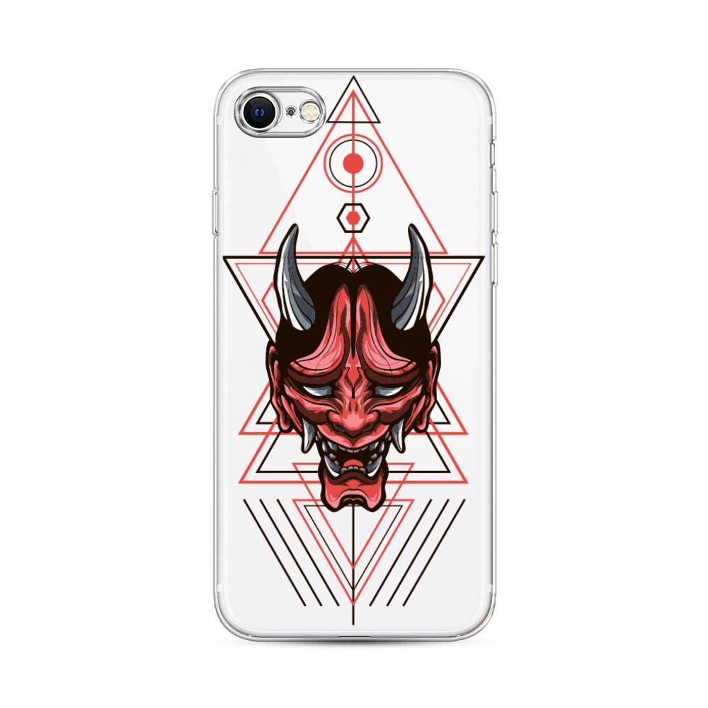 

Чехол на Apple iPhone 7 "Hanya Oni mask", Серый;красный;черный, 14850-4
