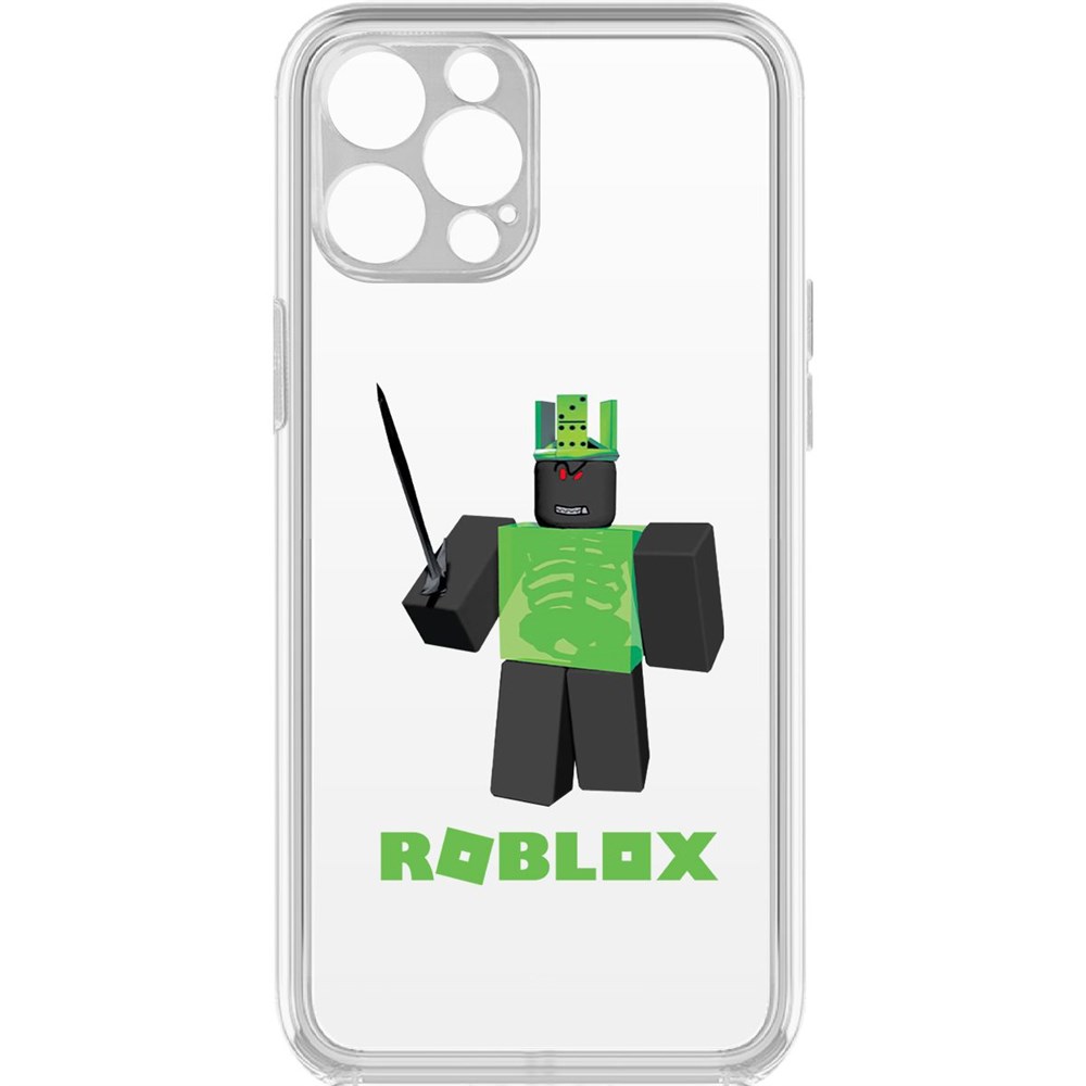 

Чехол-накладка Krutoff Clear Case Roblox-1x1x1x1x1 для iPhone 12 Pro с защитой камеры, Прозрачный