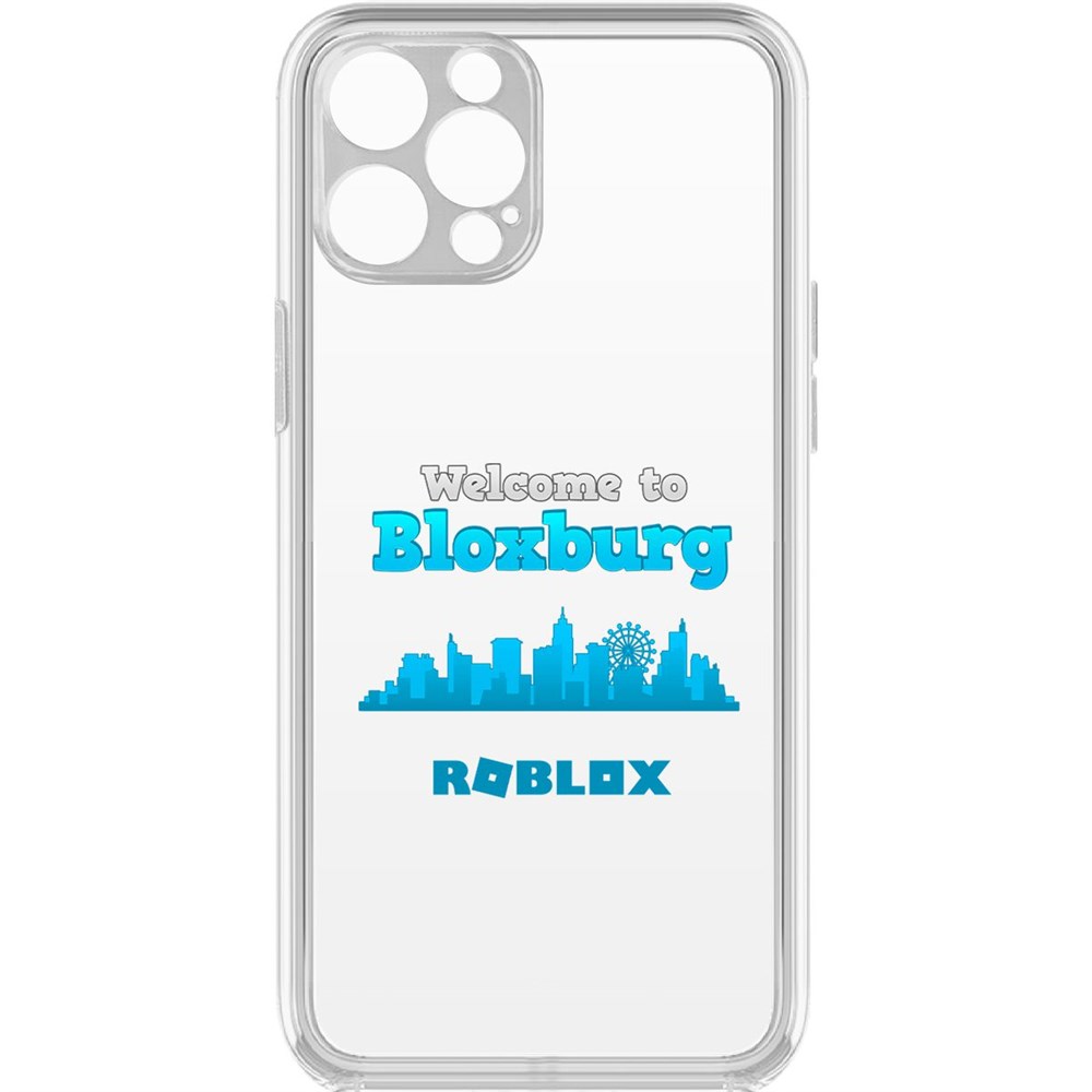 

Чехол-накладка Krutoff Clear Case Roblox-Блоксбург для iPhone 12 Pro с защитой камеры, Прозрачный