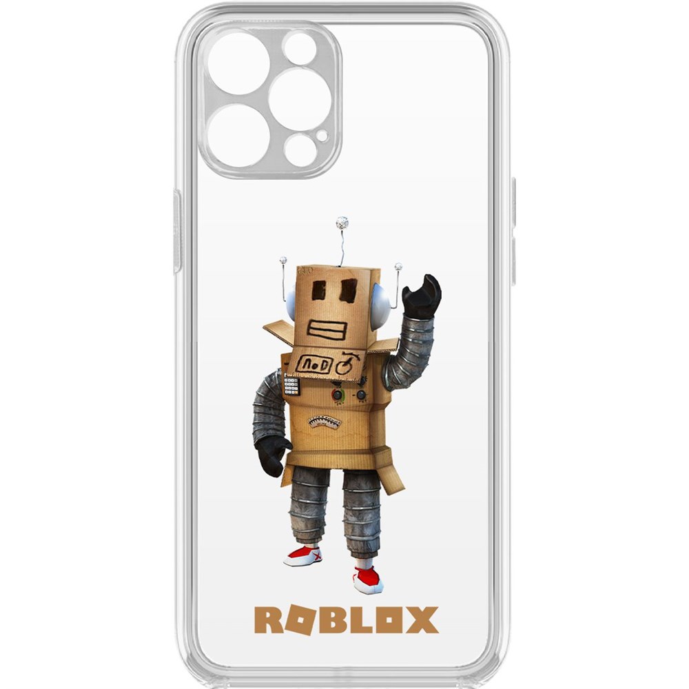 

Чехол-накладка Krutoff Clear Case Roblox-Мистер Робот для iPhone 12 Pro с защитой камеры, Прозрачный