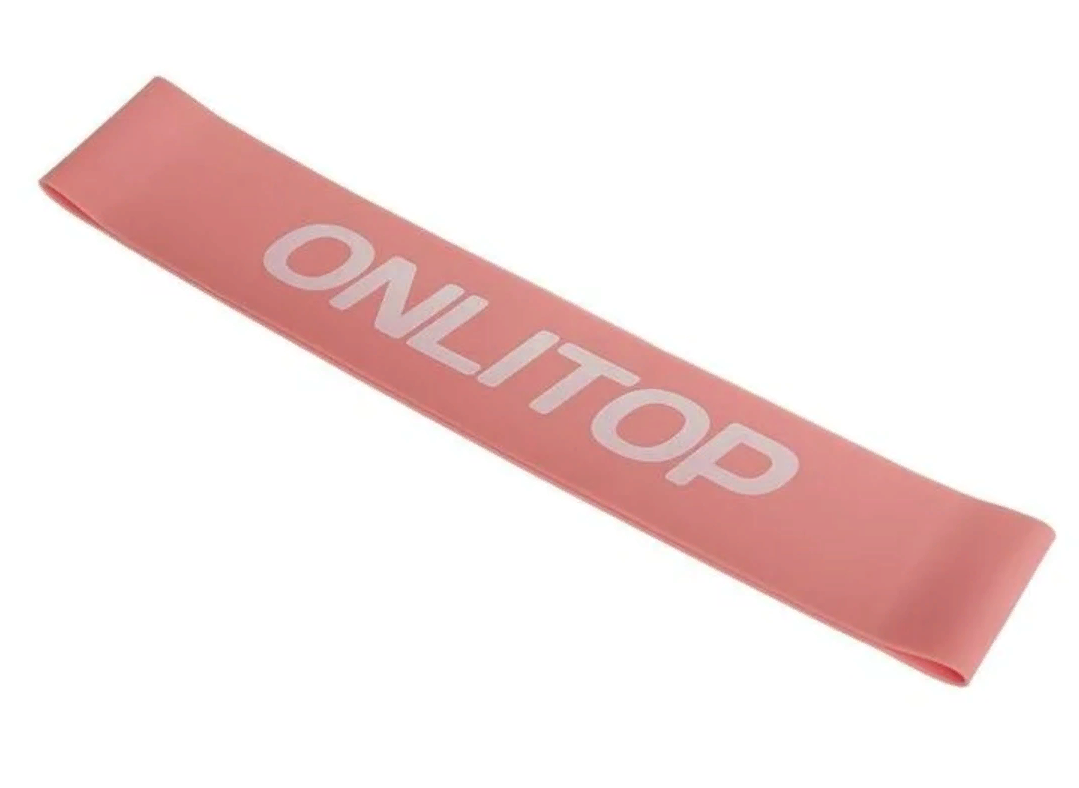 

ONLITOP Фитнес-резинка, 30 х 5 х 1,2 см, нагрузка 15 кг, Розовый