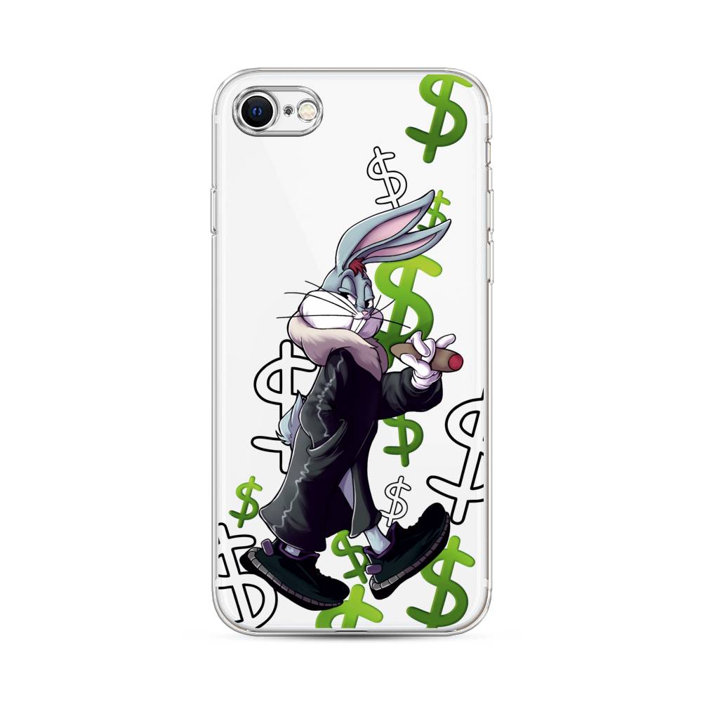 

Чехол на Apple iPhone 7 "Rich Bugs Bunny", Зеленый;черный;голубой, 14850-6