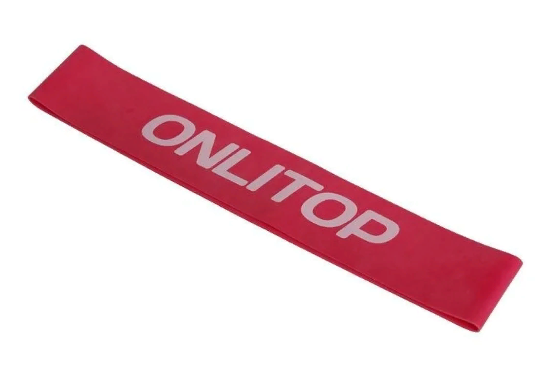 

ONLITOP Фитнес-резинка, 30 х 5 х 1,4 см, нагрузка 25 кг, Красный