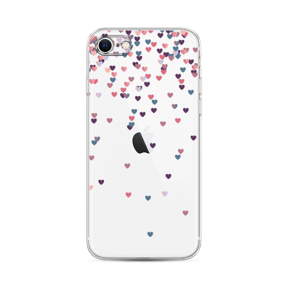 

Чехол на Apple iPhone 7 "Посыпка сердечки", Розовый;фиолетовый, 14850-3