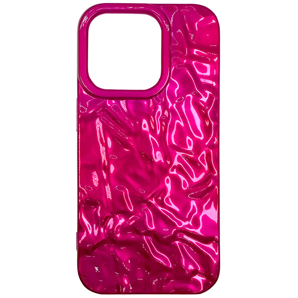 

Силиконовый чехол с текстурой фольги для iPhone 14 Pro, iGrape (Розовый), Чехол