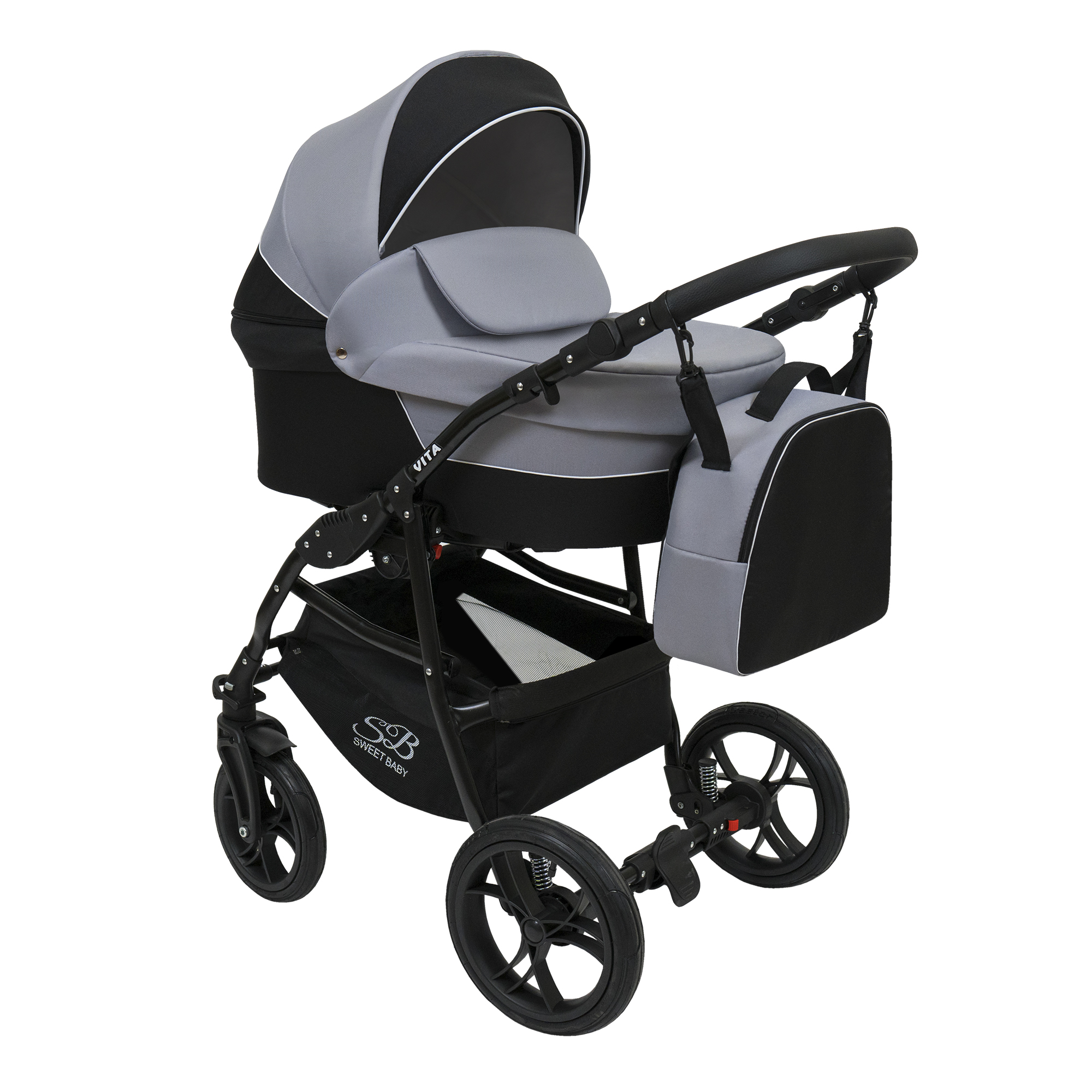 

Коляска 3 в 1 Sweet Baby Vita Grey 426832, Vita 3в1
