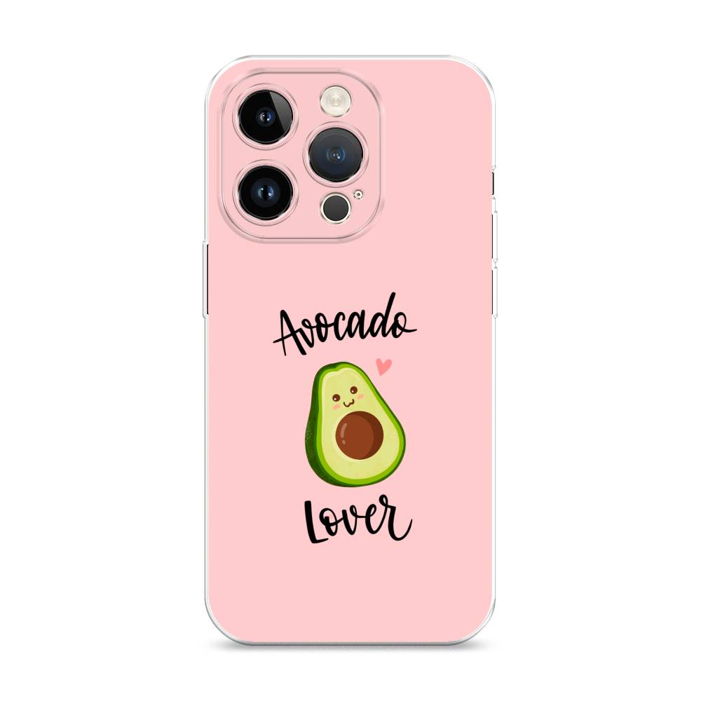 

Чехол на Apple iPhone 14 Pro "Avocado lover", Розовый;зеленый, 15250-6