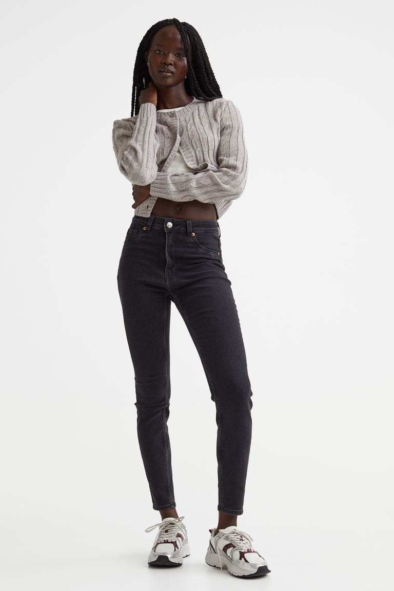 

Джинсы женские H&M 102545700 серые 34 EU, Серый, 102545700