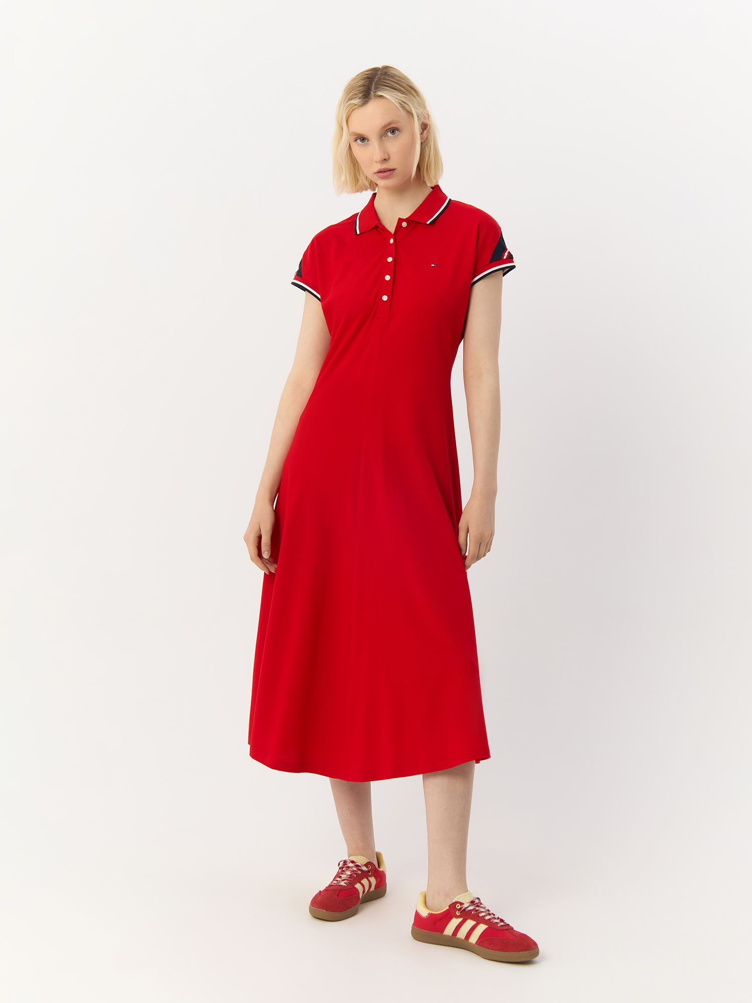 Платье женское Tommy Hilfiger Polo Dress WW0WW41269XND красное L 21490₽