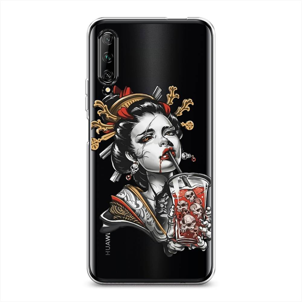 

Чехол на Huawei Y9s "Опасная гейша", Красный;черный;серый, 611150-4