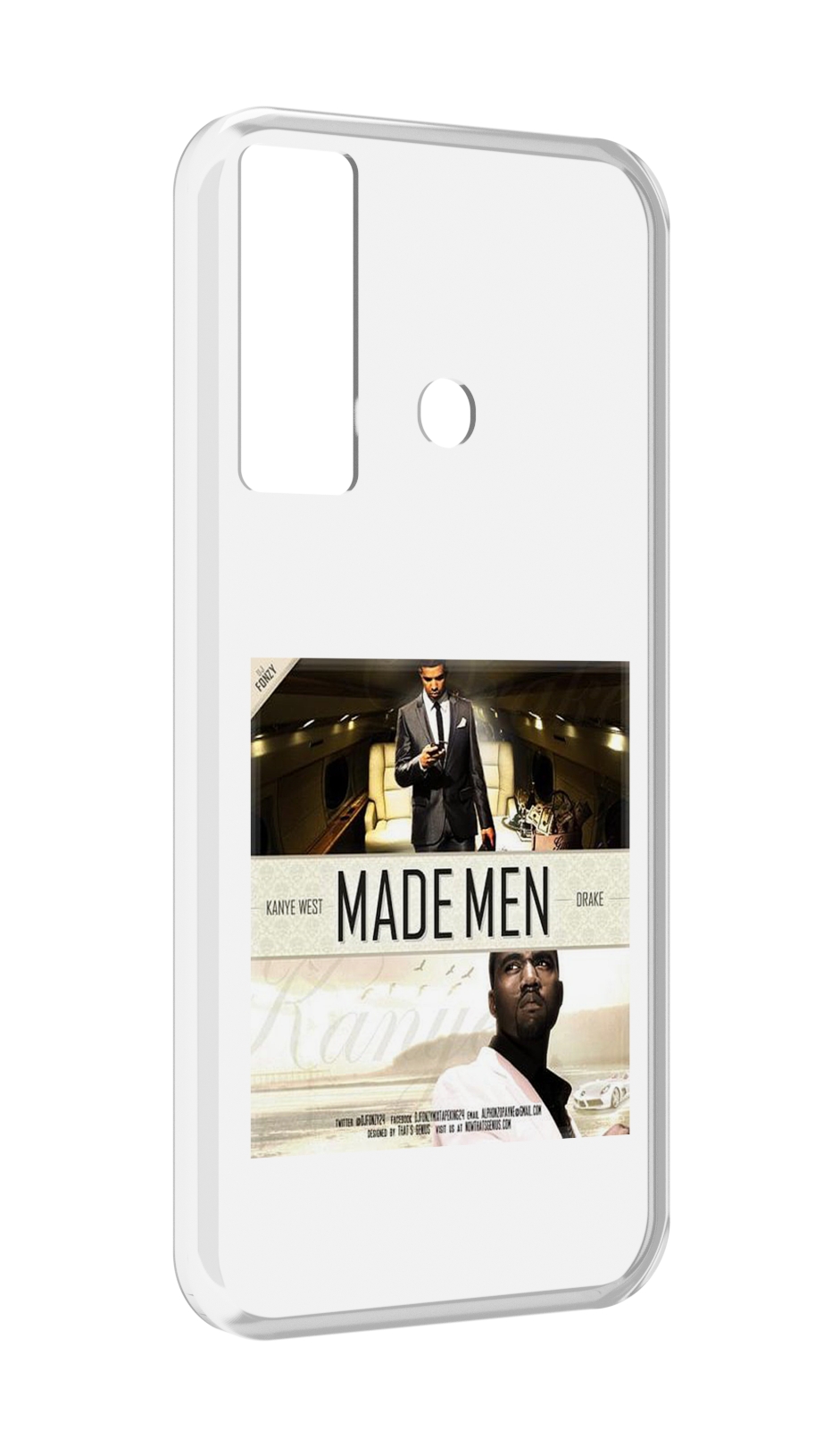 

Чехол MyPads Kanye West & Drake - Made Men для Tecno Camon 17, Прозрачный, Tocco