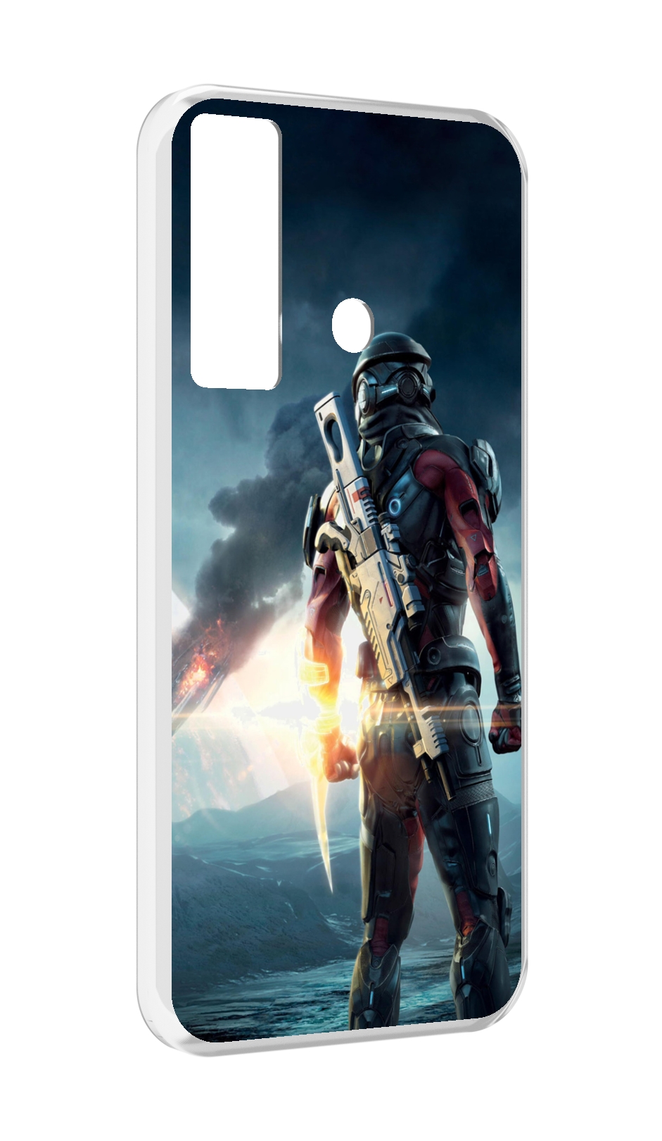 

Чехол Mypads Mass Effect Andromeda Ryder Для Tecno Camon 17, Прозрачный, Tocco