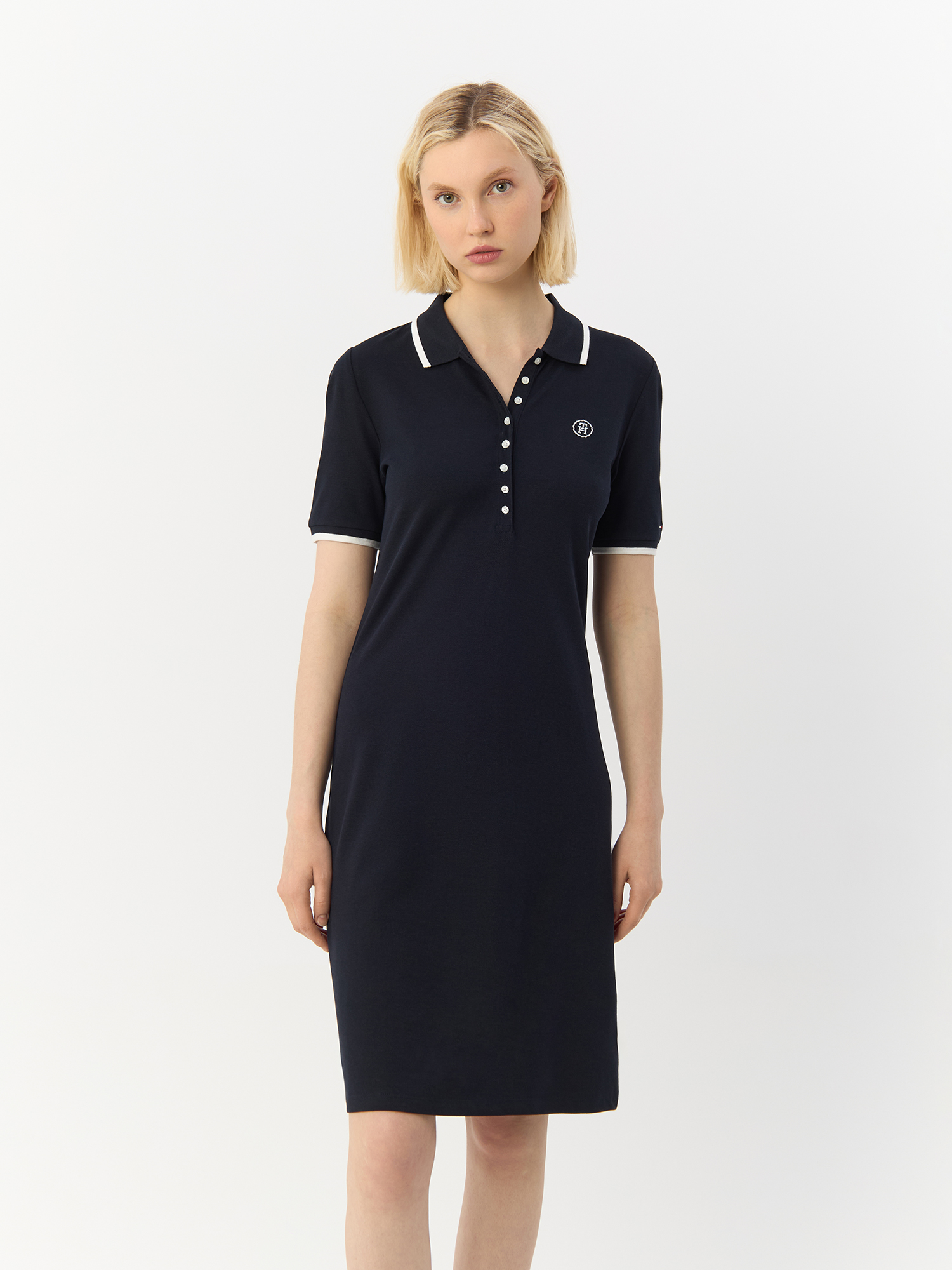 Платье женское Tommy Hilfiger Monogram Polo WW0WW41275DW5 синее XS 21490₽