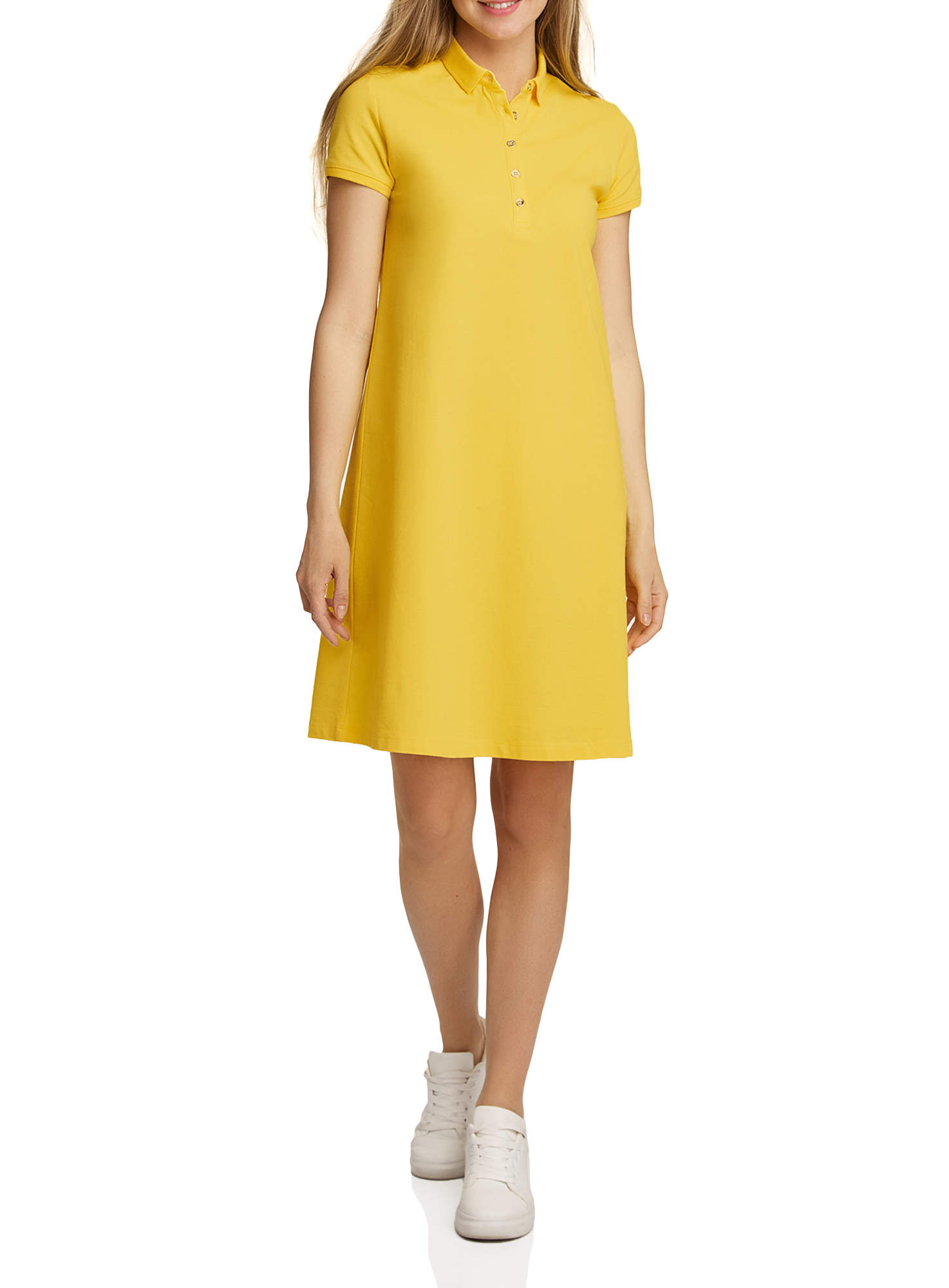 Платье женское oodji 24001118-4B желтое 2XL