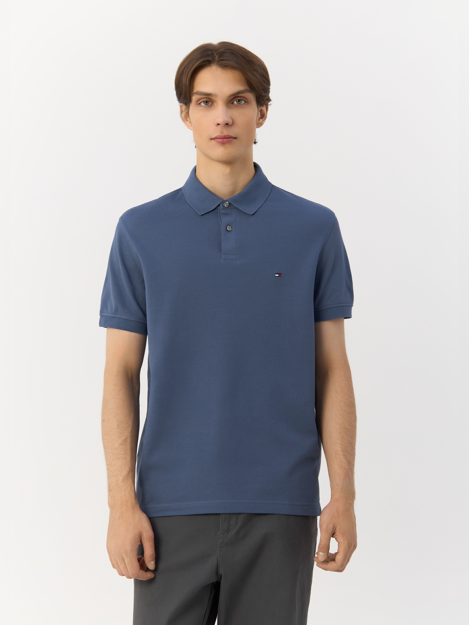 

Футболка мужская Tommy Hilfiger Regular Fit MW0MW17770 синяя M, Синий, Regular Fit