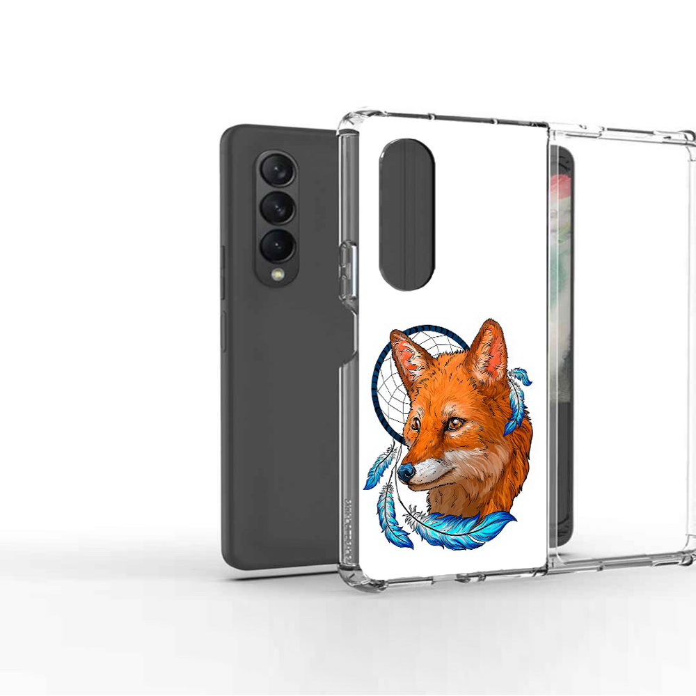 

Чехол MyPads Tocco для Samsung Galaxy Z Fold2 лиса и ловец снов, Прозрачный, Tocco