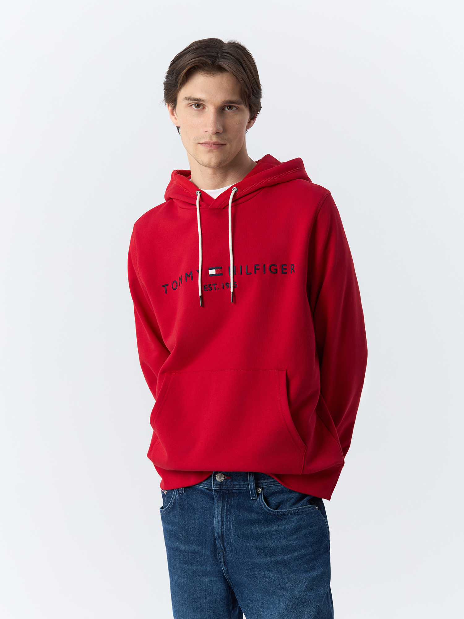 Худи мужское Tommy Hilfiger Logo Hoodie MW0MW13720BDS красное L 13762₽