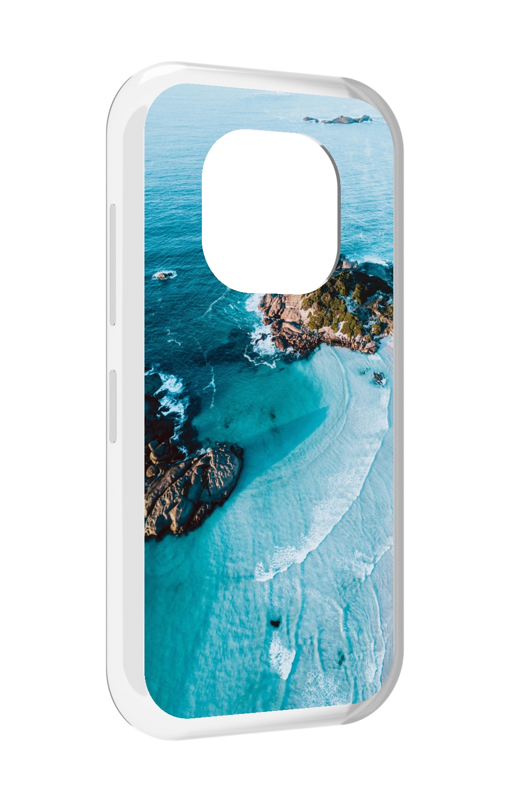 

Чехол MyPads красивый голубой залив для Doogee V20, Прозрачный, Tocco