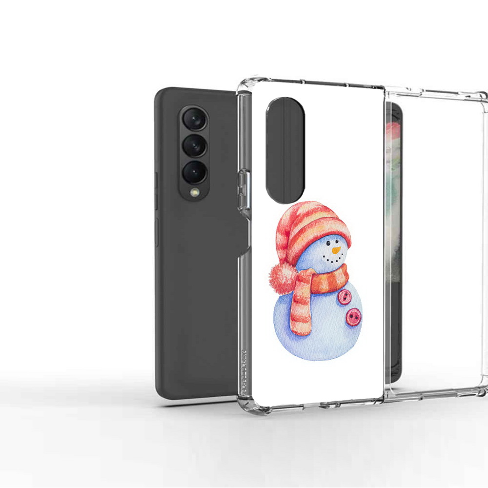 

Чехол MyPads Tocco для Samsung Galaxy Z Fold2 Веселый снеговик, Прозрачный, Tocco