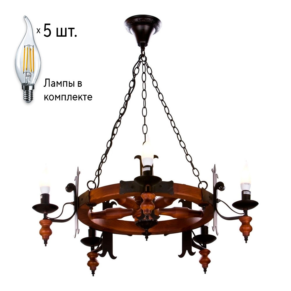 

Люстра с лампочками Velante 586-703-05+Lamps