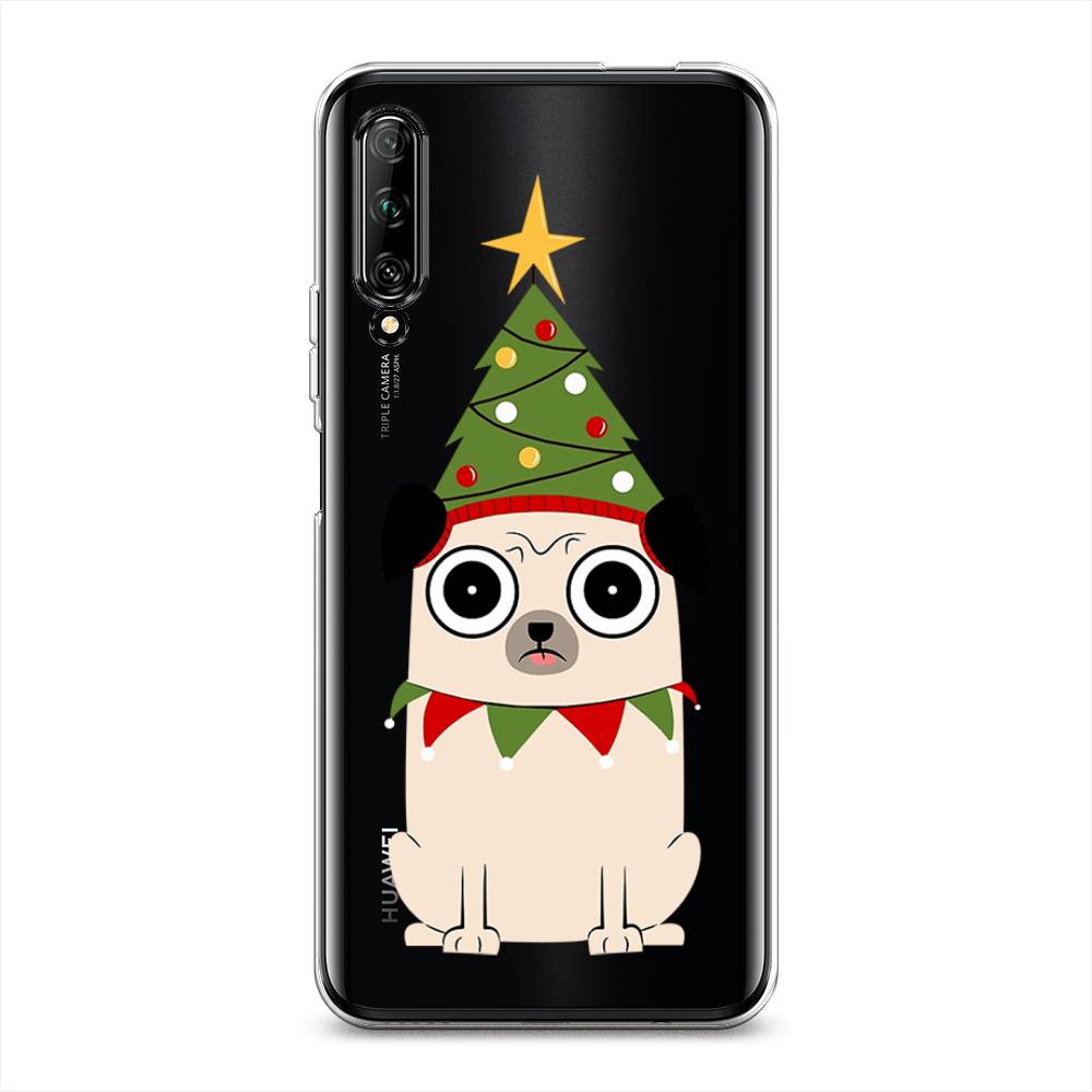 

Чехол на Huawei Y9s "Собачка с ёлочкой", Бежевый;красный;зеленый, 611150-1