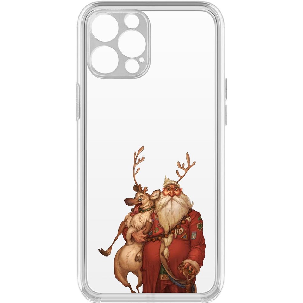 

Чехол-накладка Krutoff Clear Case К-команда для iPhone 12 Pro с защитой камеры