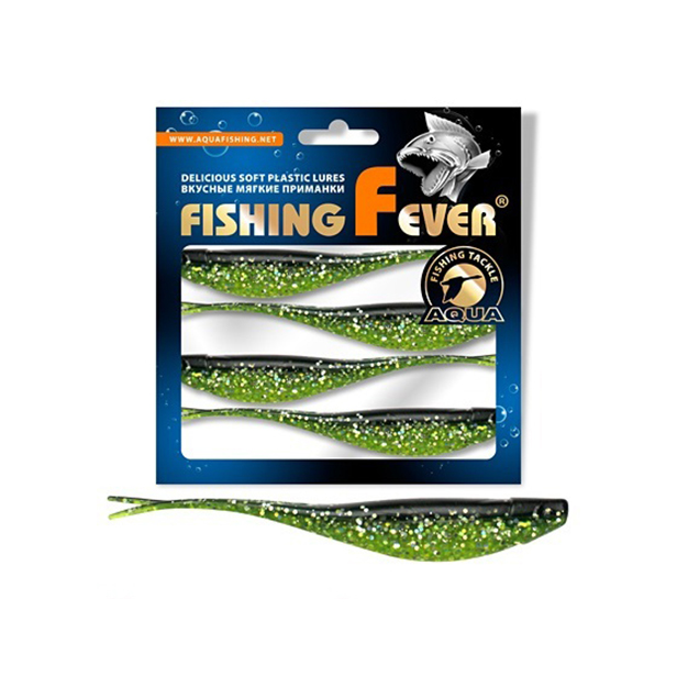 

Риппер для дроп-шота AQUA FishingFever BOSS, 9см, 3,2g, 5шт, 067 (прозрач.-зел. с блест.), Зеленый;черный, Fishing Fever Boss