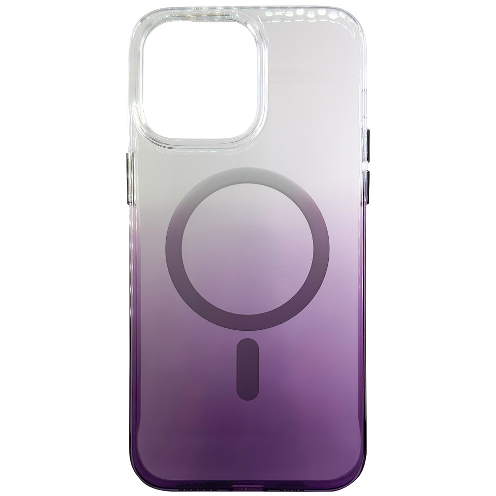 

Прозрачный чехол с MagSafe и градиентом для iPhone 13 Pro Max, iGrape (Фиолетовый), Чехол