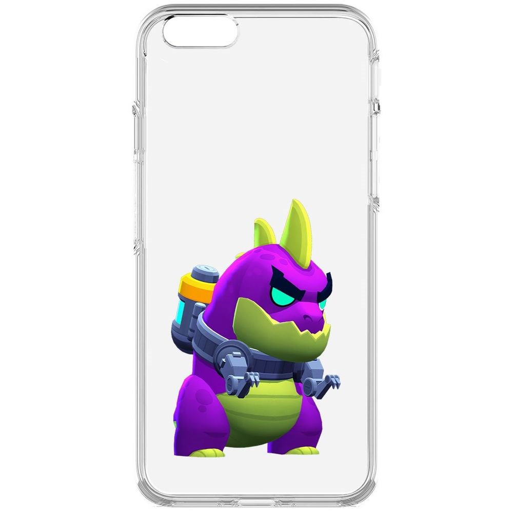 

Чехол-накладка Krutoff Clear Case Brawl Stars-Мегамонстр для iPhone 6, Прозрачный