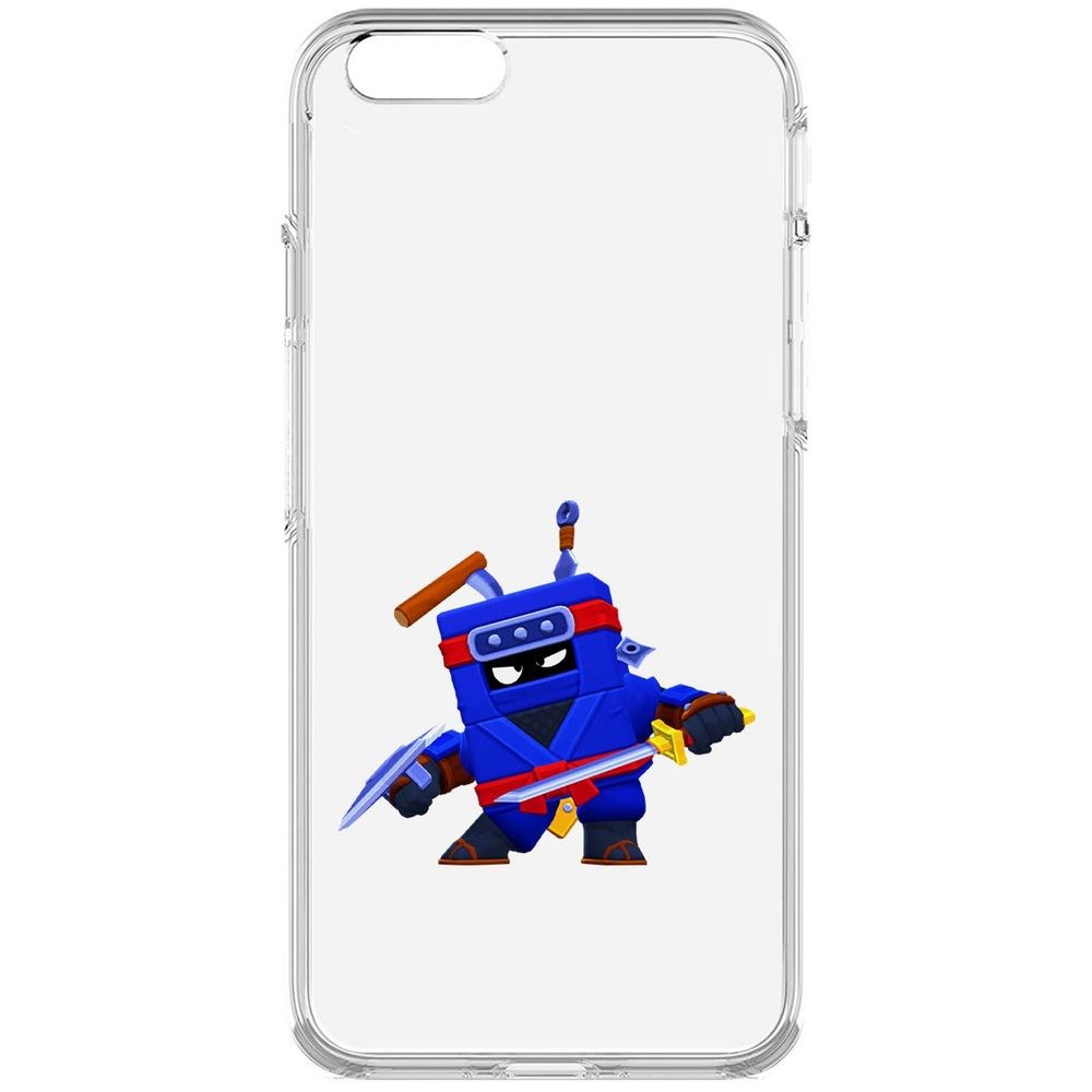 фото Чехол-накладка krutoff clear case brawl stars-ниндзя эш для iphone 6