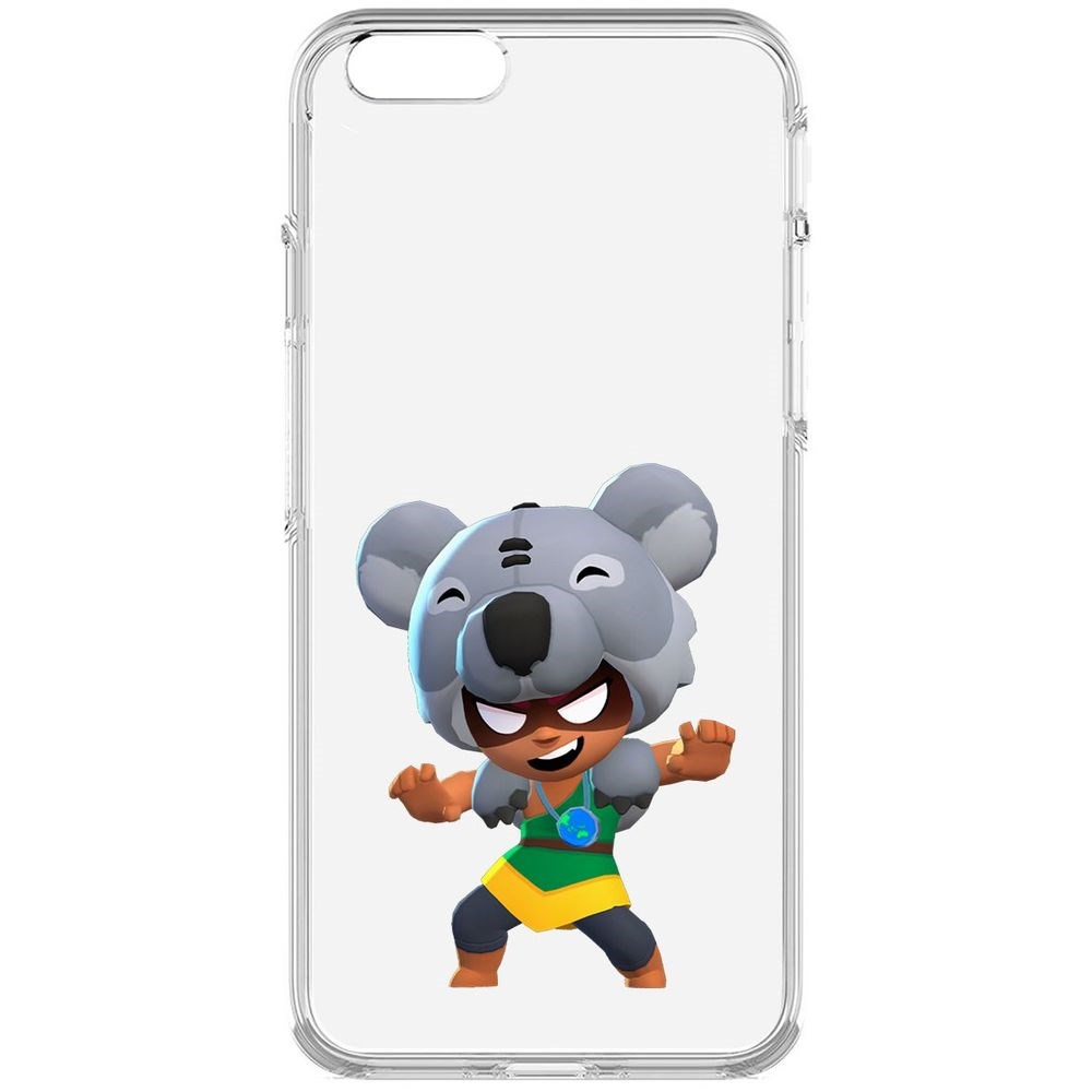 

Чехол-накладка Krutoff Clear Case Brawl Stars-Нита Коала для iPhone 6