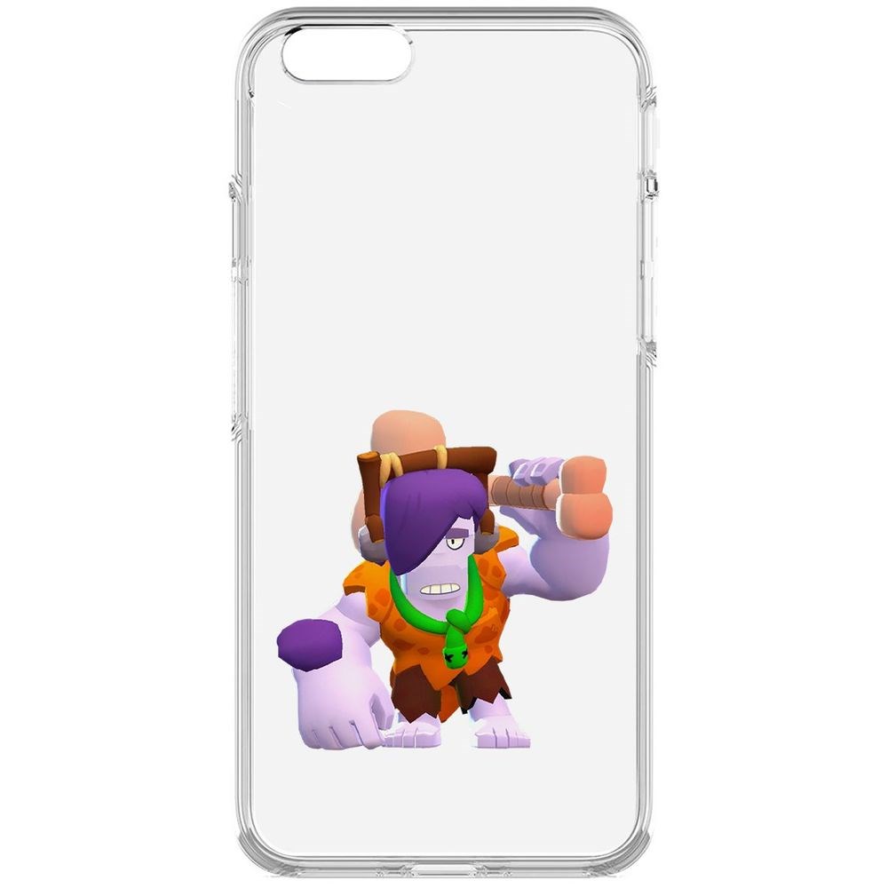 

Чехол-накладка Krutoff Clear Case Brawl Stars-Пещерный Фрэнк для iPhone 6, Прозрачный