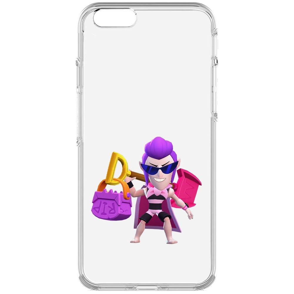 фото Чехол-накладка krutoff clear case brawl stars-пляжный мортис для iphone 6