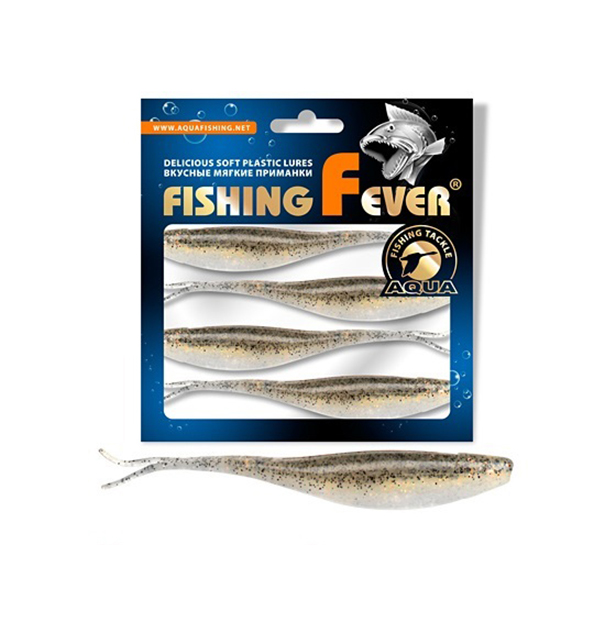 

Риппер для дроп-шота AQUA FishingFever BOSS, 9см, 3,2g, 5шт, WH11 (прозрач.-сер. с блест.), Прозрачный;серый, Fishing Fever Boss