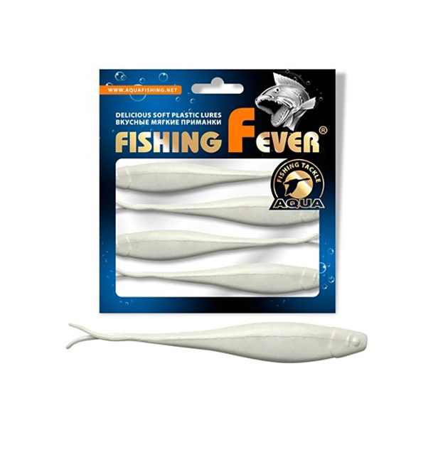 Риппер AQUA FishingFever BOSS, размер 12,0 см, вес 8,5 г, 5 штук, цвет 001 (белый), 1 упаковка.