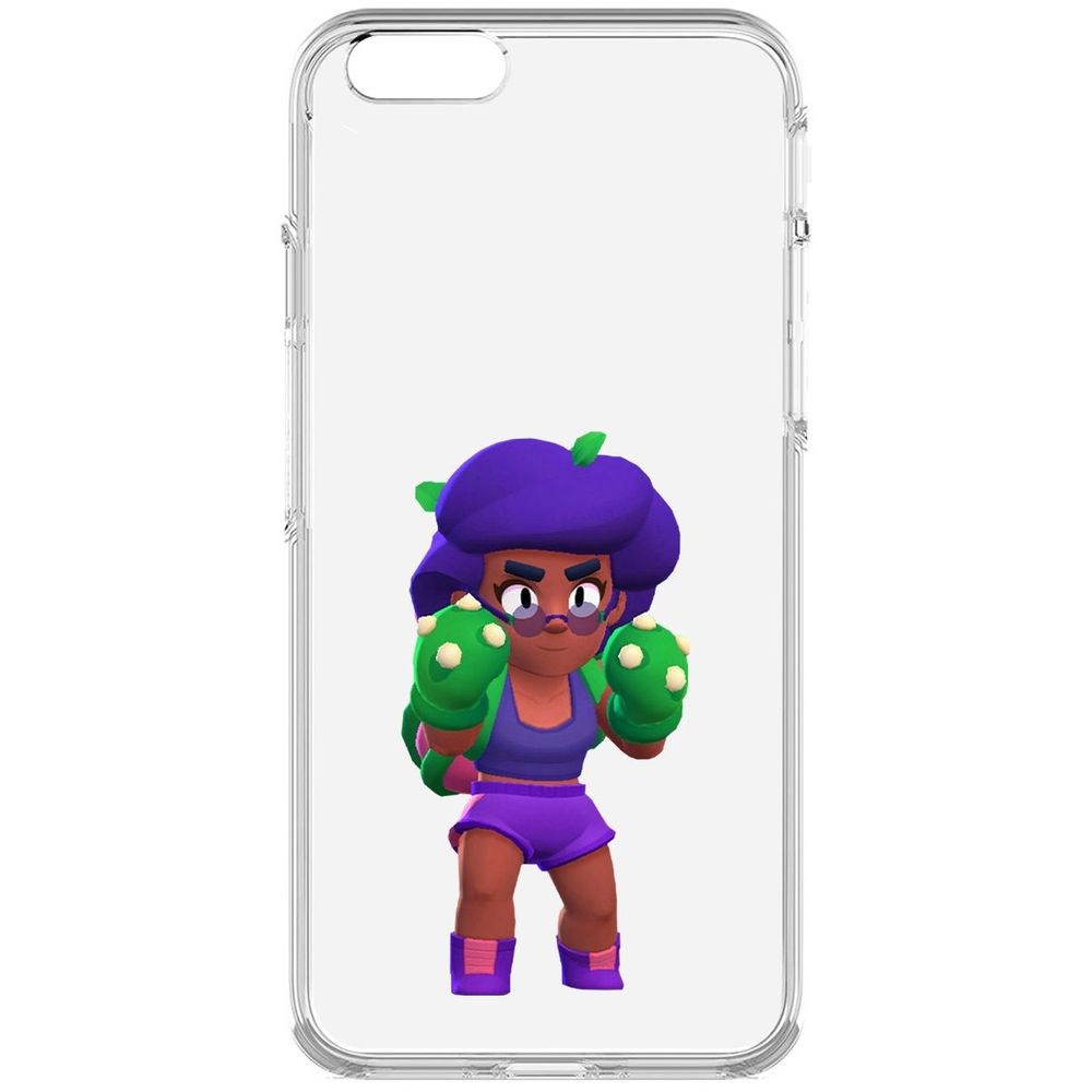 

Чехол-накладка Krutoff Clear Case Brawl Stars-Роза для iPhone 6