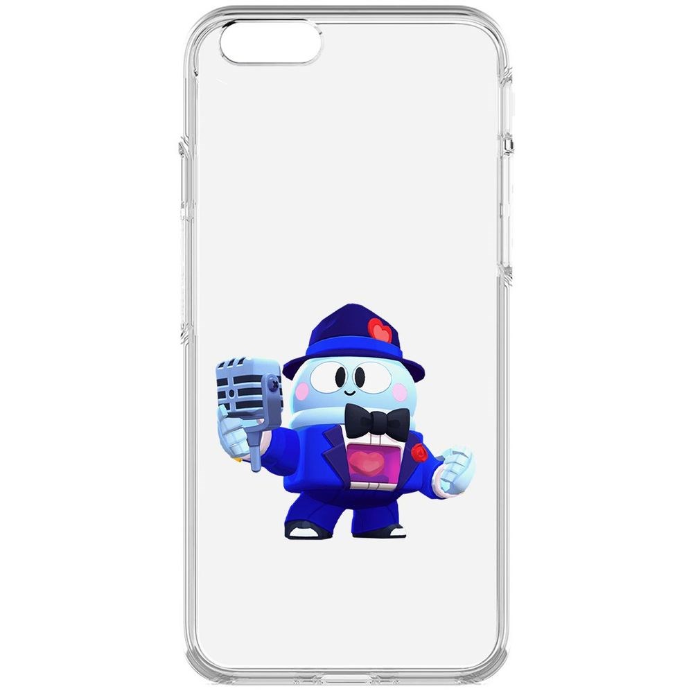 

Чехол-накладка Krutoff Clear Case Brawl Stars-Стильный Лу для iPhone 6, Прозрачный